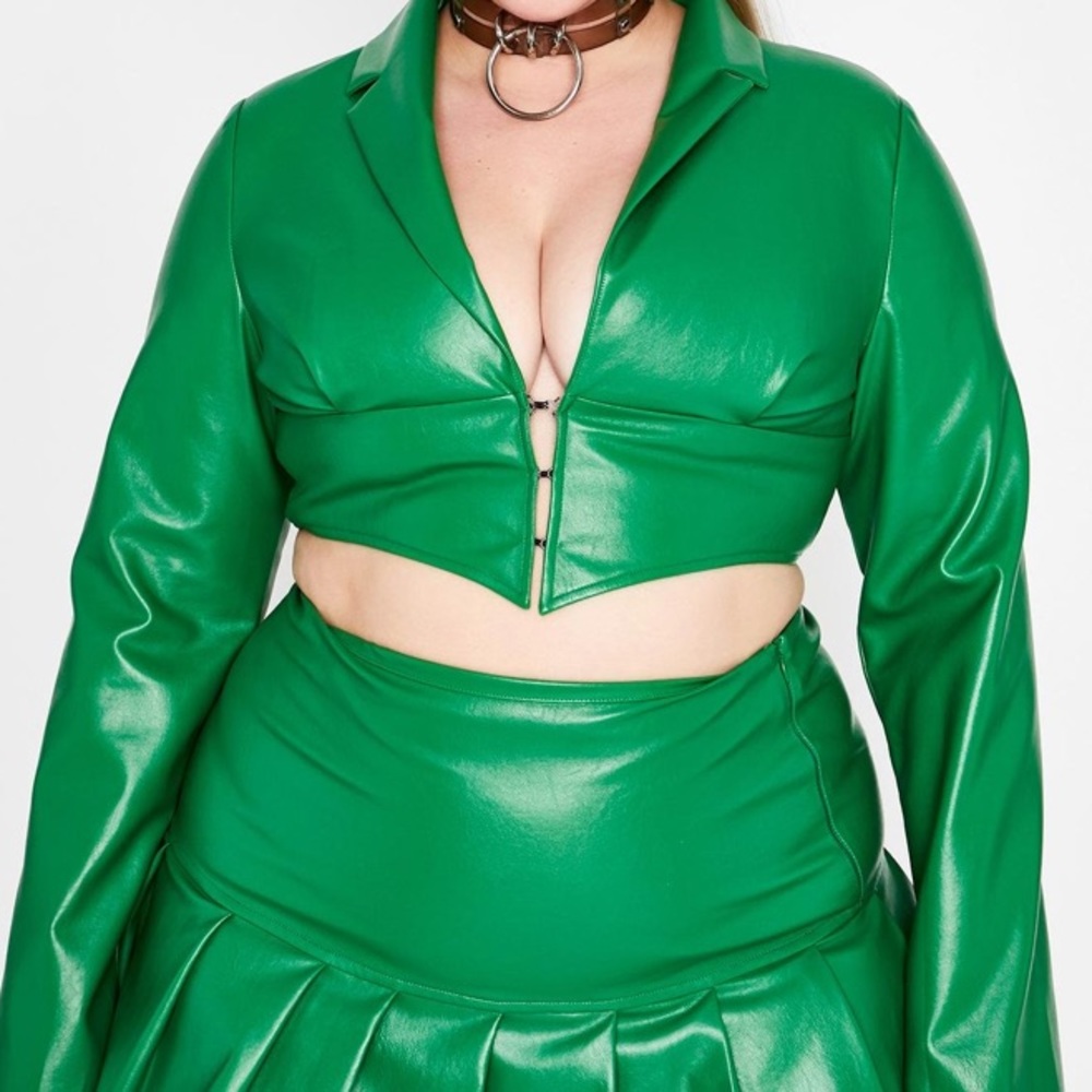 Green leather jacket